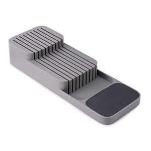 Joseph Joseph Drawer Store Organizer Tray, Knife Block, Gray